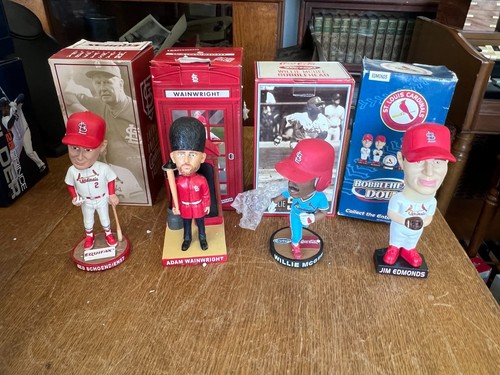Lot of 4 MLB St Louis Cardinals Bobbleheads _ Wainwright, McGee, Edmonds, Red - 第 7/10 張圖片