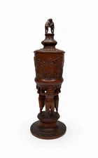 Black Forest carved goblet and cover, c. 1860.