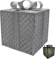 Deko Geschenk Mit Glitzer Und Beleuchtung, Weihnachtsdeko +25 Led+Timer Neu