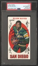 1970-71 Topps ELVIN HAYES Signed Rookie Card #75 Auto Graded PSA/DNA 10 SLABBED