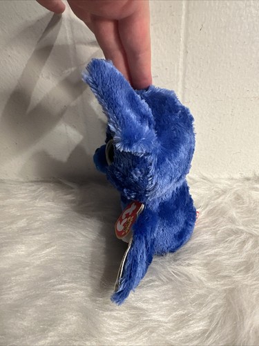 Ty Beanie Boos Ozzy Walgreens Vampire Bat Plush Blue Gold 100% NWT - Picture 8 of 13