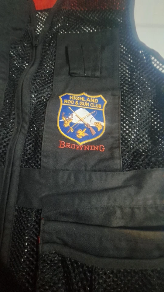 BROWNING JR Trapper Creek Mesh Breathable Shooting Vest, Gray/Black XL - Image 3 of 4