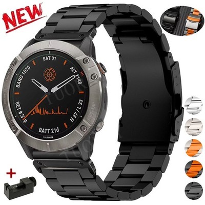 Quick Fit Titan Metall Armband Für Garmin Fenix E 8 7 7X 6X 6 Pro 5X 5 965 Band