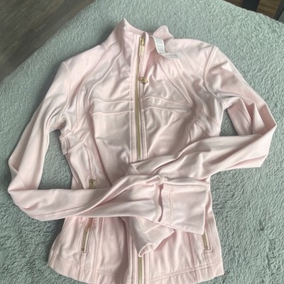 Lululemon Pink Full Zip Basic Jacket Women's Size 0 Long Sleeve