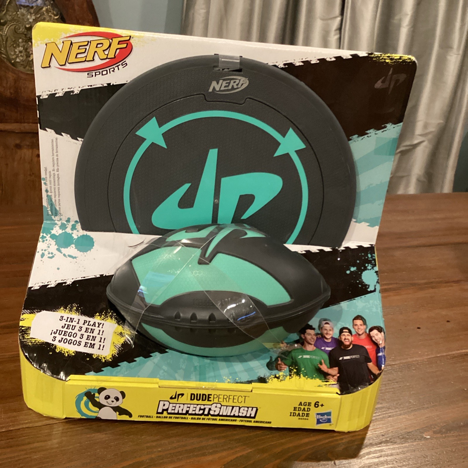 Nerf Sports Dude Perfect Smash Football w/Target 3-in-1 Play