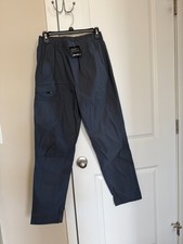 BNWT Eddie Bauer Men's Rainier Pull on Pants, Size S, Grey, Inseam 31"