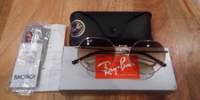 Ray Ban RB3565 Jack Hexagonal 001/51 53 20 145 Gold Frame Graduated Lens. NEW