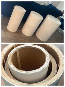 3 Pcs Round Cylinder Pedestal Stand For Wedding Party Display Stand Decor White