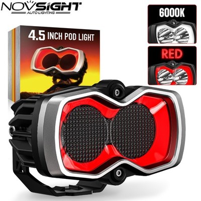 NOVSIGHT 4.5'' LED Work Lights Pod Off Road Flood Lamp Combo Beam Blub