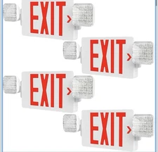 (4) exit sign emergency light combo