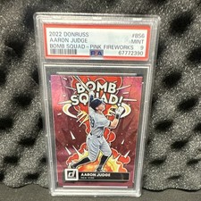 Panini Donruss 2022 Bomb Squad Aaron Judge Pink Fireworks #BS-6 PSA 9 Yankees
