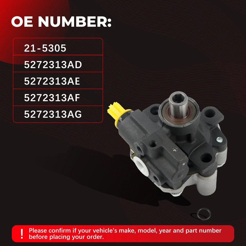 NEW Power Steering Pump For Chrysler PT Cruiser 2003-2010 L4 2.4L DOHC 21-5305 - Image 3 of 4