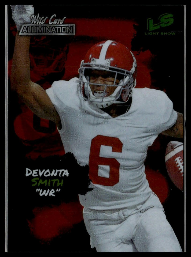 2021 Wild Card Alumination #LS-16 DeVonta Smith Light Show Red