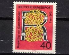 GERMANY 1973  R  FOR ROSWITHA  VON GANDERSHEIM MNH