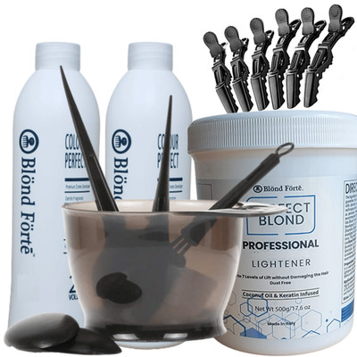 Lightening Hair Bleach Kit - 20/30/40 Volume Developer - For Dark Hair 7+ Levels