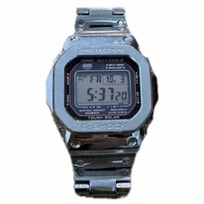 Casio G-Shock  Solar Watch Black/Orange Metal Customized Box Included
