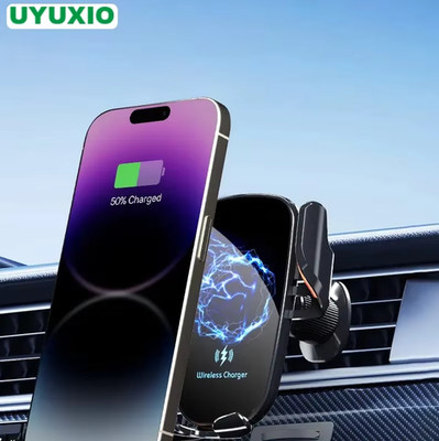 15W UYUXIO Wireless Car Charger Air Vent Phone Holder Fast Charging iPhone