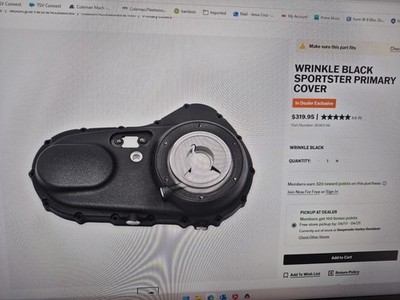 UNUSED]Harley Davidson Genuine Wrinkle Black Engine Primary Cover