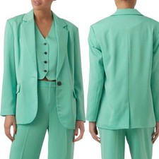 Vero Moda Ayoetrorian One-button Blazer In Jade Cream Size 8 NWOT 119 MSRP