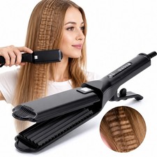Professional Ceramic Hair Crimper Wave Curling Iron Styling Tool Salon Curler UK