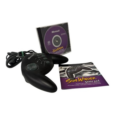 Microsoft SideWinder Gamepad 90873 With Software 15 Pin Serial Port Untested