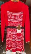 Pre-owned great condition Cute Christmas Sweater Dress - knee length - size SM