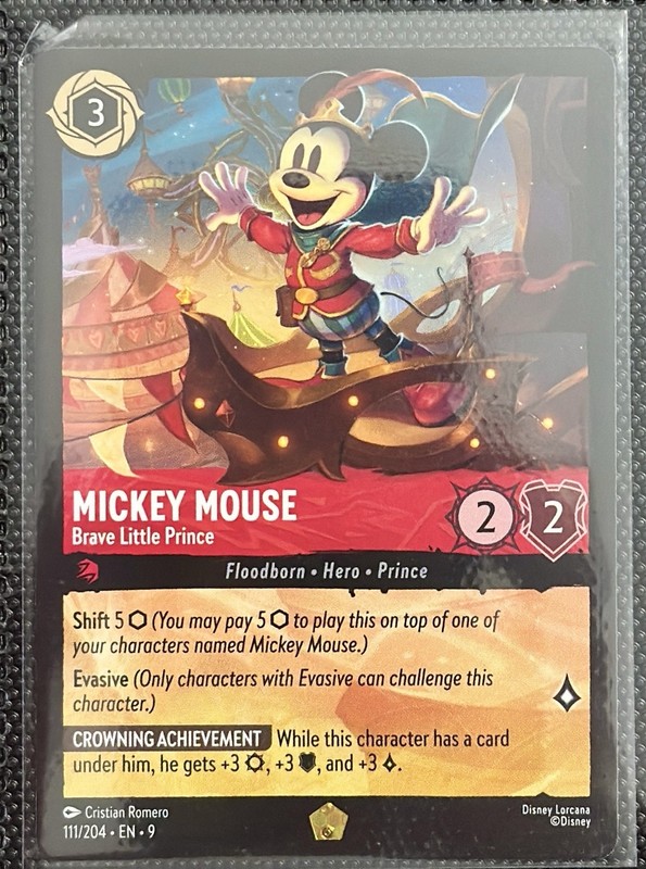 Disney Lorcana Mickey Mouse Brave Little Prince Enchanted