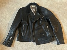 100%ORIG H&M EDITION ECHT LEDER BIKER JACKE GR.58 3XL SCHWARZ LEDERJACKE