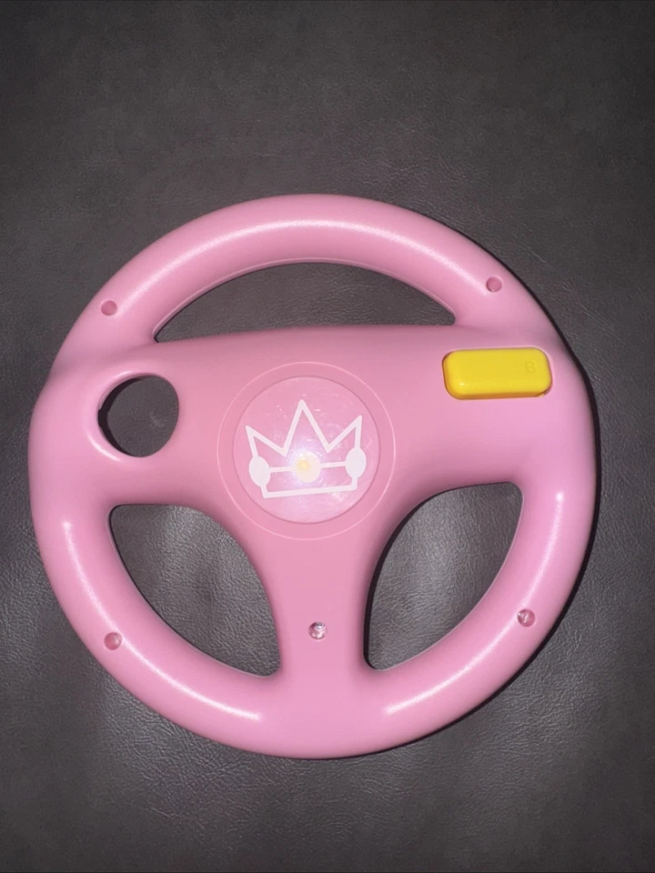 RARE! Hori Mario Kart Princess Peach Pink Steering Racing Wheel For Wii U Used - Image 4 of 4