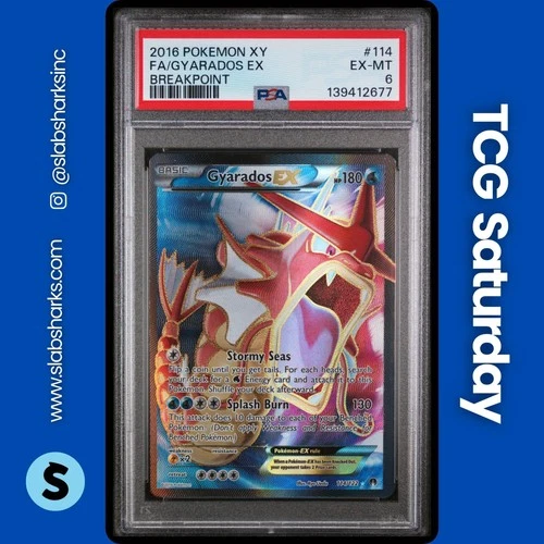 2016 POKEMON XY BREAKPOINT #114/122 GYARADOS EX FULL ART ULTRA RARE PSA 6