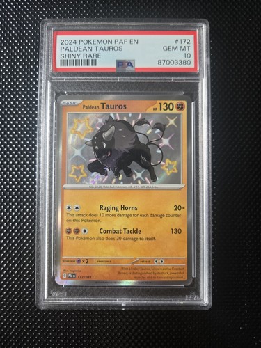 Paldean Tauros graded PSA 10 for sale on eBay