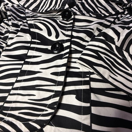 Lisa International Zebra Print Jacket Blazer Cotton Blend Career M - Picture 4 of 5