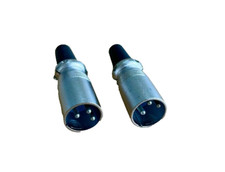 XLR Male 3-Pin to 1/4" 6.35mm Mono Male Plug Audio Cable DJ Mic Adapter 2 pcs