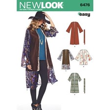 New Look Easy SEWING PATTERN 6476 Misses Kimono & Belt Sizes 8-18