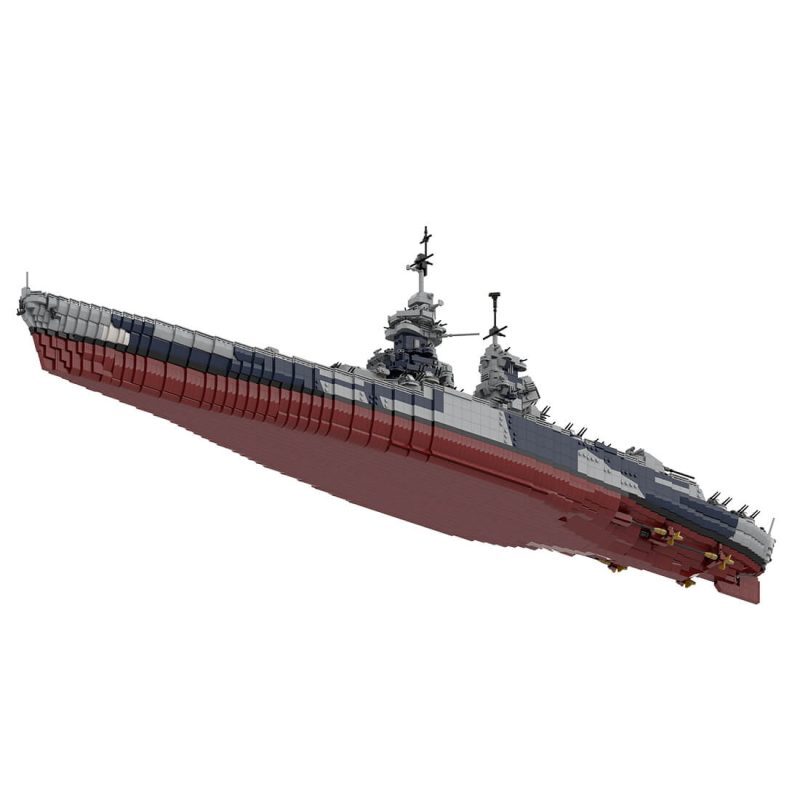 French Battleship Richelieu Ship 1:200 Scale 10803 Bricks MOC