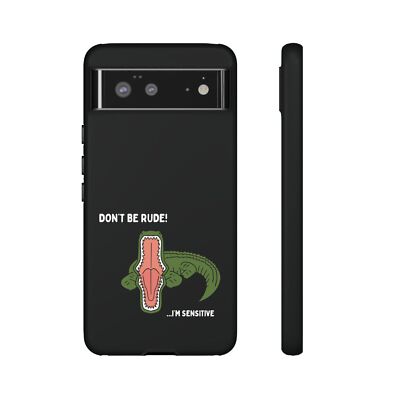Phone case with a funny crocodile