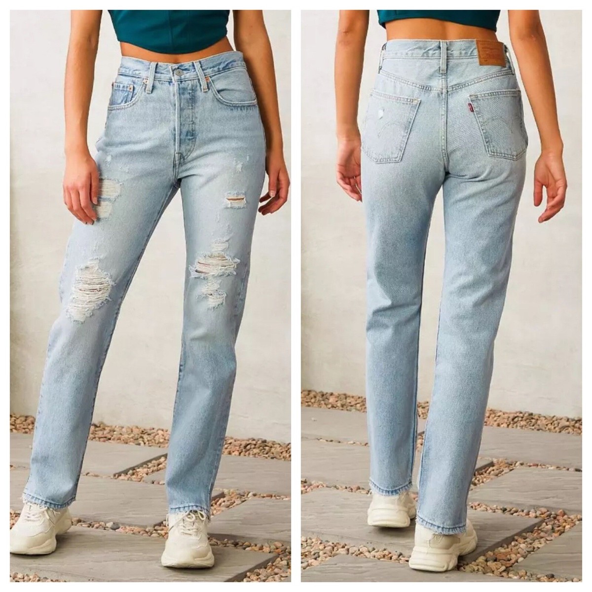 NEW Size 32 Levis Light Vintage Wash Distressed High Rise NEW Size 32 Levis Light Vintage Wash Distressed High Rise