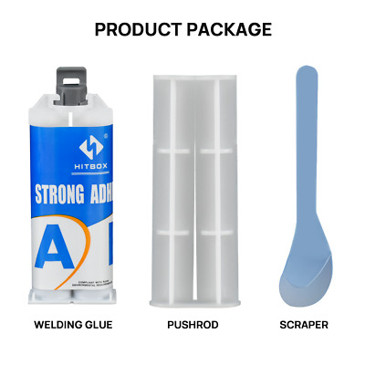 Industrial Metal Repair Paste Glue Heat Resistance Cold Weld Adhesive A&B! Gel