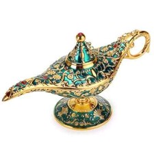 Vintage Magical Legend Aladdin's Genie Lamp Rare Classic Arabian Costume Green