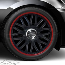 4x RADKAPPEN 15 ZOLL ORDEN RED RADZIERBLENDEN SCHWARZ ROTER RAND PREISHIT!!!