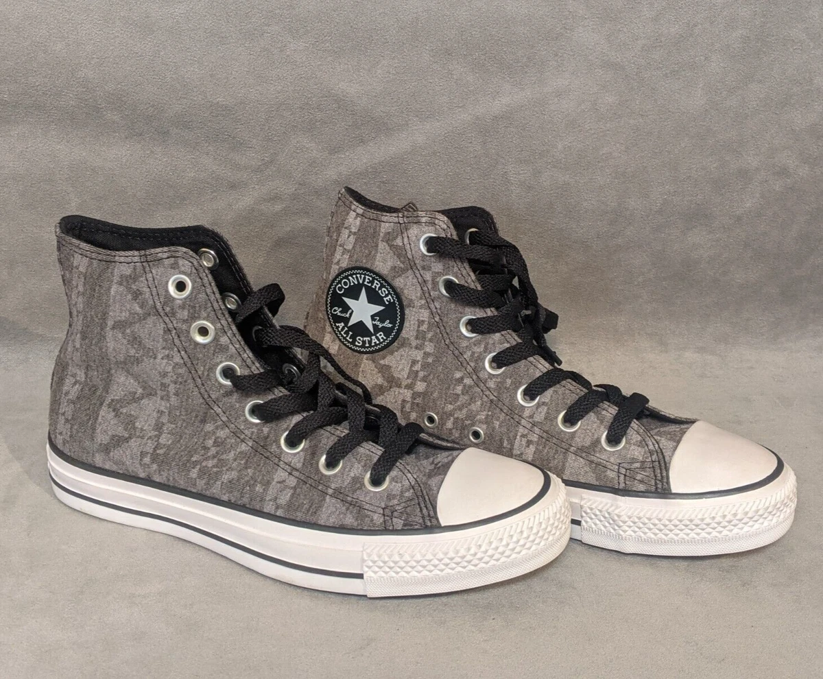 Converse Women CT All Star Winter Print Grey Canvas Sneakers 549650F Size 7