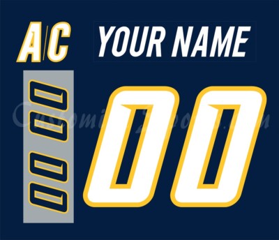 Nashville Predators Customized Number Kit For 2005-2007 Home Uniform
