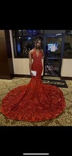 custom prom dresses long red   WORN ONCE original price: 850