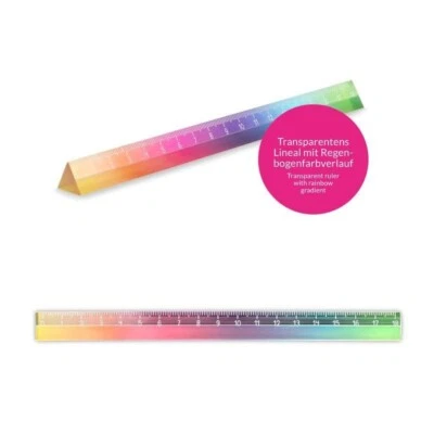 Lineal 18 cm Good Feelings Regenbogen-Lineal Acryl Trendhaus