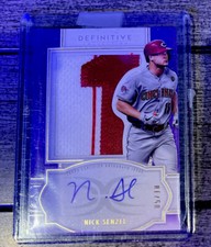 2020 Topps Definitive Collection Purple Jumbo Patch Auto #ARC-NS Nick Senzel /10