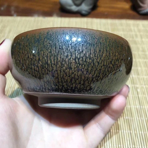 Jianzhan China kleine Teeschale Tenmoku Chawan von Famous Potter Hao Chen 005 - Bild 2 von 3
