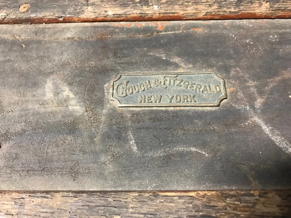 Antiguo baúl de viaje Empire Circa 1880 Crouch & Fitzgerald Nueva York Foto 4 de 4
