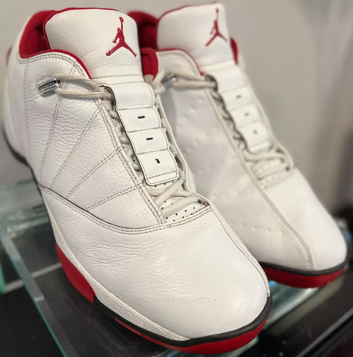 NIKE Air Jordan 12.5 Team Low 2007 US Mens White Red Black Size 15 Rare