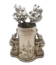 Handcrafted Elephant Dinner Forks Olive Set New Tableware