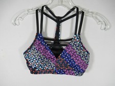 Victoria's Secret VSX Sports Bra Small Geometric Strappy Pullover Wireless